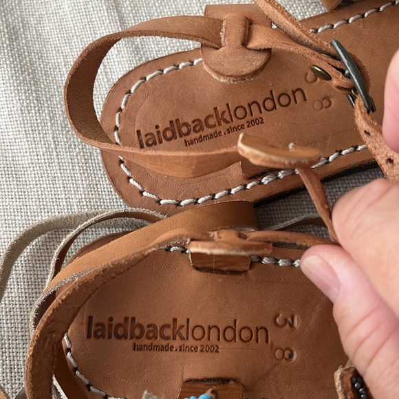 Free People NEW laidback London Tribal hand Beaded Day to Evening Vacay Sandal 🌈 - Picture 12 of 13